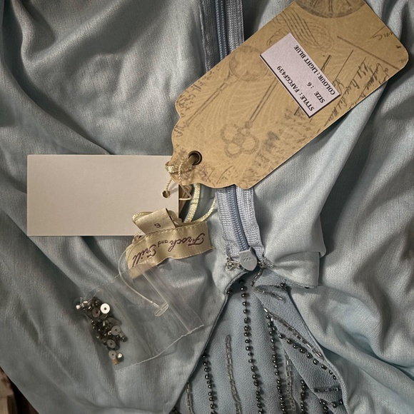 Blue Flapper 20s Style Dress - Picture 10 of 15